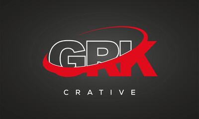 Fototapeta na wymiar GRK letters creative technology logo design
