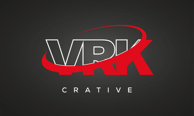 VRK letters creative technology logo design