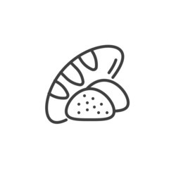 Bakery bread line icon