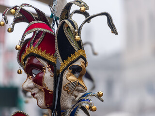 Venezianische Karnevals Masken, Nahaufnahme