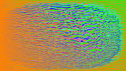 Glitch distorted geometric background . Modern art design . Noise destroyed glitched poster . Trendy defect error background with speed lines . Glitched artwork  .Hologram effect .vector 