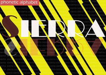 S (sierra) wallpaper background phonetic alphabet design for decoration
