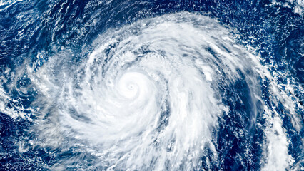 Spinning Super Typhoon Hagibis Aerial View Background Photo, Pacific Ocean, Category 5 Storm top...