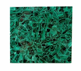 The sample of a surface of the polished malachite