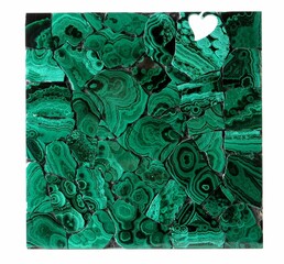 The sample of a surface of the polished malachite