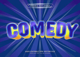 Comedy comic style text editable effect