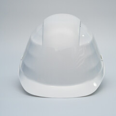 White construction helmet on a white background