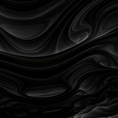Abstract black 3d waves, 3d rendering.