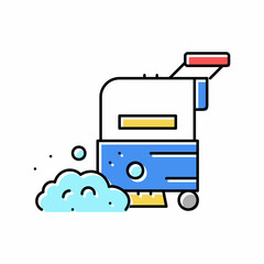 professional vacuum washing machine color icon vector illustration