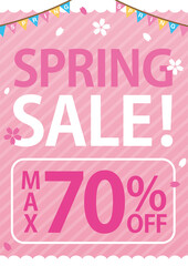 スプリングセールポスター MAX70%OFF