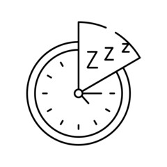 sleep restriction line icon vector illustration
