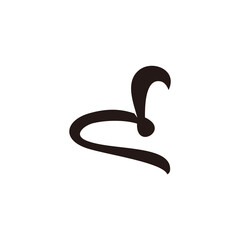 letter d c simple curves design symbol logo vector