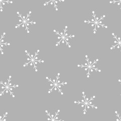 Seamless pattern with snowflakes. Vector illustration. Winter background for Christmas or New Year design.
