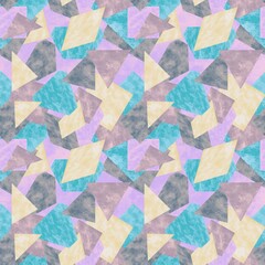 Abstract, geometric background with a unique pattern of various shapes. Seamless Pattern