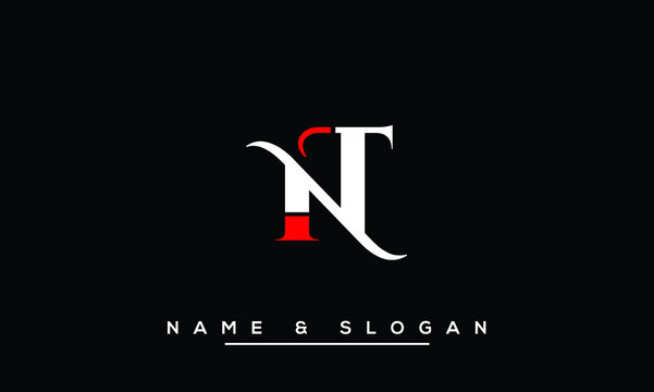 NT,  TN,  N,  T  Abstract Letters Logo Monogram