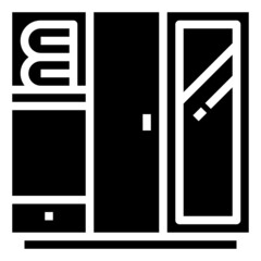CLOSET glyph icon,linear,outline,graphic,illustration