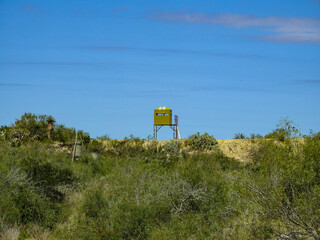 Hunters Deer Blind Standing High on the Hill in the Country
