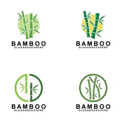 Fototapeta premium Bamboo Logo Template Design Vector, Emblem, Design Concept, Creative Symbol, Icon