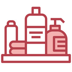 SHELF red line icon,linear,outline,graphic,illustration