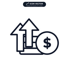 profit icon symbol template for graphic and web design collection logo vector illustration