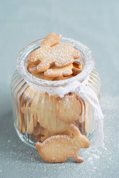 Easter cookies in a jar