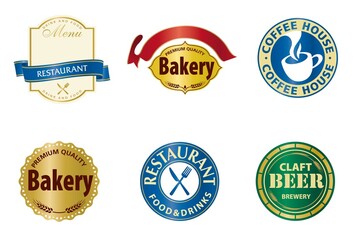 エンブレム　ロゴマーク　イラストセット