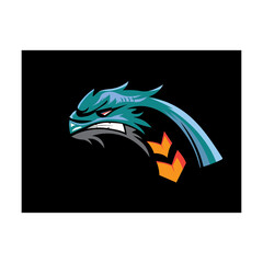 dragon logo illustration mascot design vector element