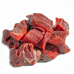 Morceaux de viande de Bœuf pour brochettes.