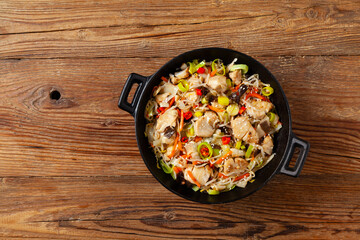 Chinese style cod, prepared in a wok