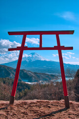 富士と鳥居