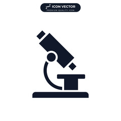 microscope icon symbol template for graphic and web design collection logo vector illustration