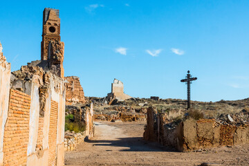 Belchite, Aragon, Spain. Spanish Civil War Ruins.