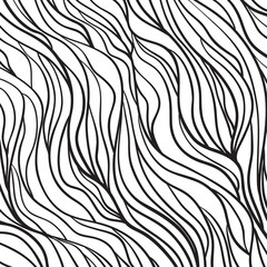 Linear wallpaper. Chaotic waved pattern. Tangled texture with lines. Background with lines and waves. Line art. Print for banners, posters, flyers and textiles