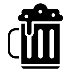 BEER MUG glyph icon,linear,outline,graphic,illustration