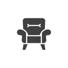 Soft armchair vector icon