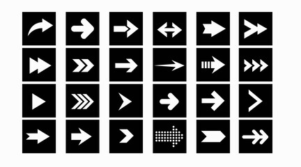 Arrow icon vector set. Vector isolated illustration