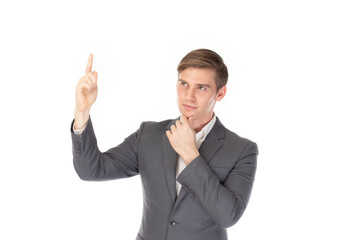 portrait of a confident young business man isolated on white background. Portrait business concept.