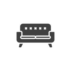 Sofa, couch vector icon
