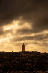 Svortuloft Lighthouse in the Snaefelsness Peninsula, Iceland