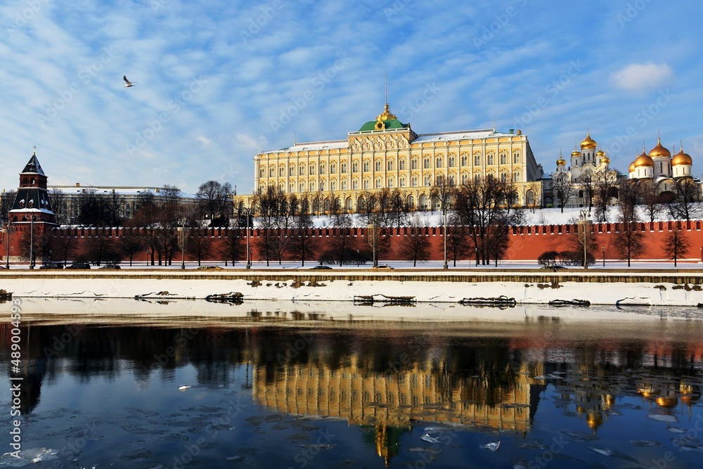 Canvas Prints moscow kremlin architecture in winter.