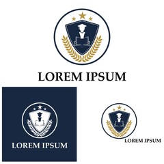 University  Academy  School and Course logo design template