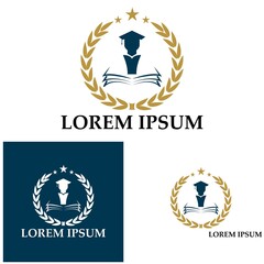 University  Academy  School and Course logo design template