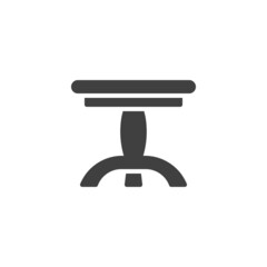 Round table vector icon