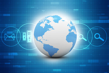 3d illustration of Data sharing concept