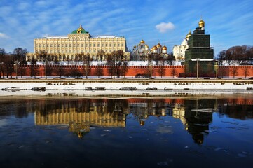 Obraz premium Moscow Kremlin architecture in winter. 