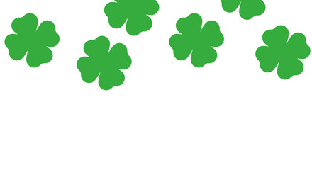 Illustration of a four leaf clover with space for text. Happy St. Patrick's Day card, flyer, brochure, party invitation, corporate party.
