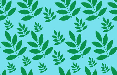 Illustration of a seamless pattern of a tropical branch on a light background. for wrapping gift paper. card design, poster, cover, banner, invitation, birthday greeting, wedding, easter, mother's day