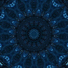 Night sky relaxing mandala pattern for background, fabric, wrap, surface, web and print design