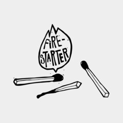 Firestarter vector illustration, matches