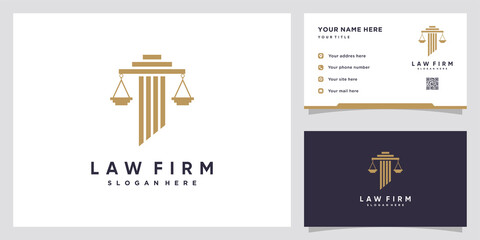 Law firm  logo design with style and creative concept